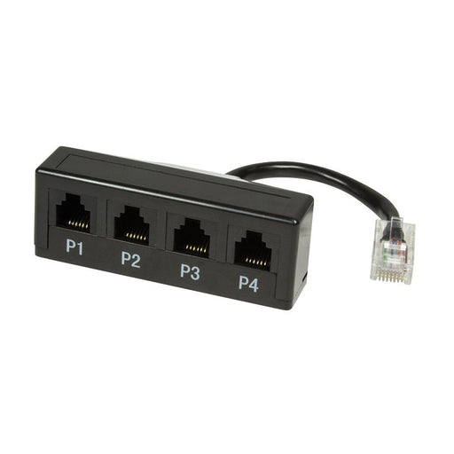 EAN 4052792035544 - LogiLink 0.1m RJ45/4xRJ11 teléfono divisor Negro imagen 1