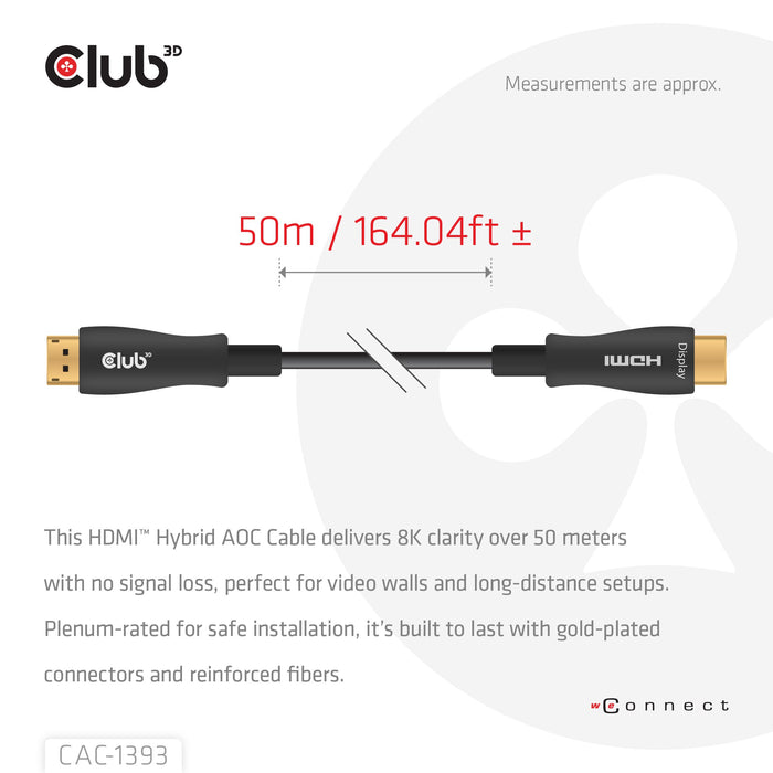 EAN 8719214473464 - CLUB3D CAC-1393 cable HDMI 50 m HDMI tipo A (Estándar) Negro imagen 3