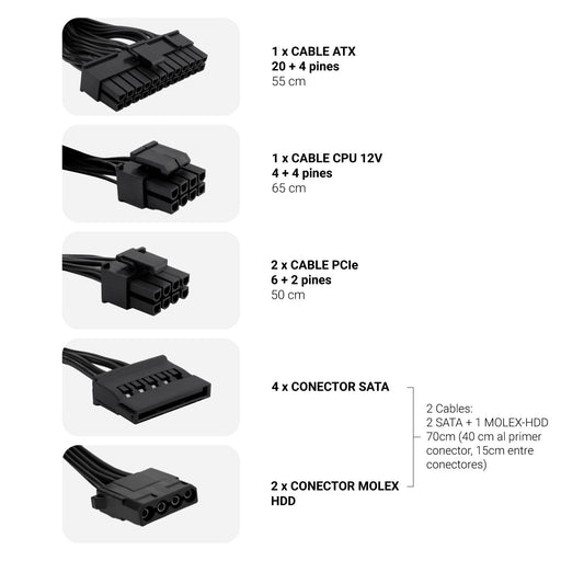 EAN 8436624423239 - CoolBox COO-FAPW3-550 unidad de fuente de alimentación Negro imagen 2