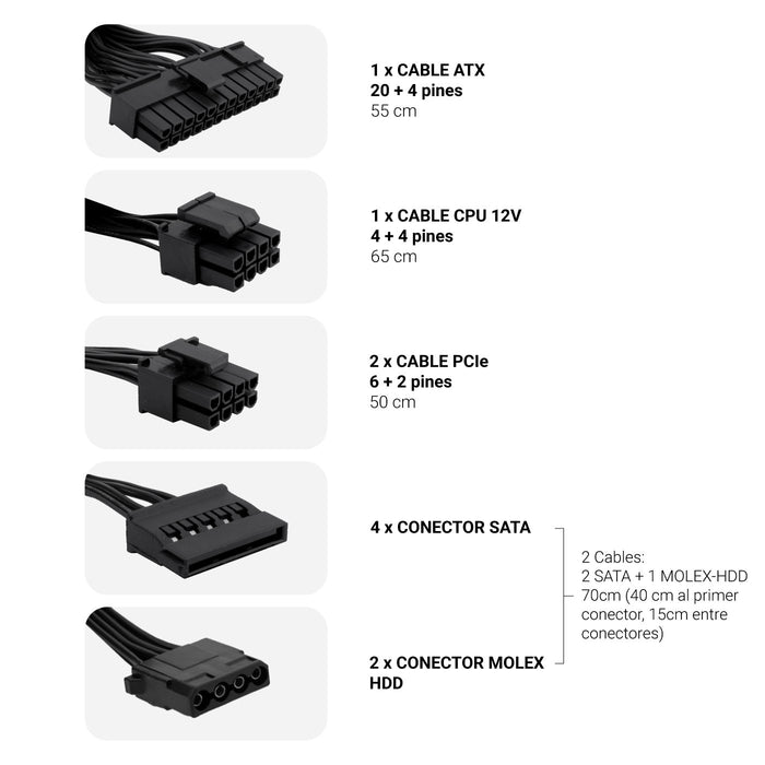 EAN 8436624423239 - CoolBox COO-FAPW3-550 unidad de fuente de alimentación Negro imagen 2
