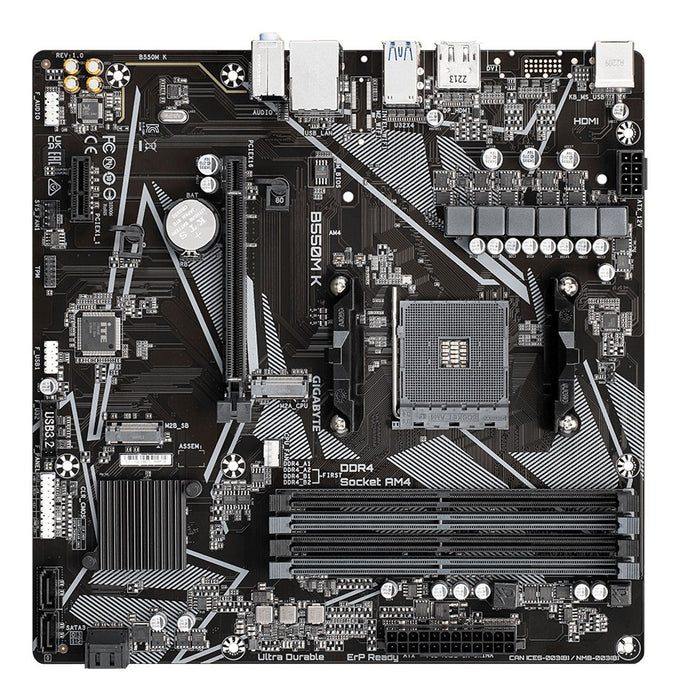 EAN 4719331852764 - GIGABYTE B550M K placa base AMD B550 Zócalo AM4 micro ATX imagen 4