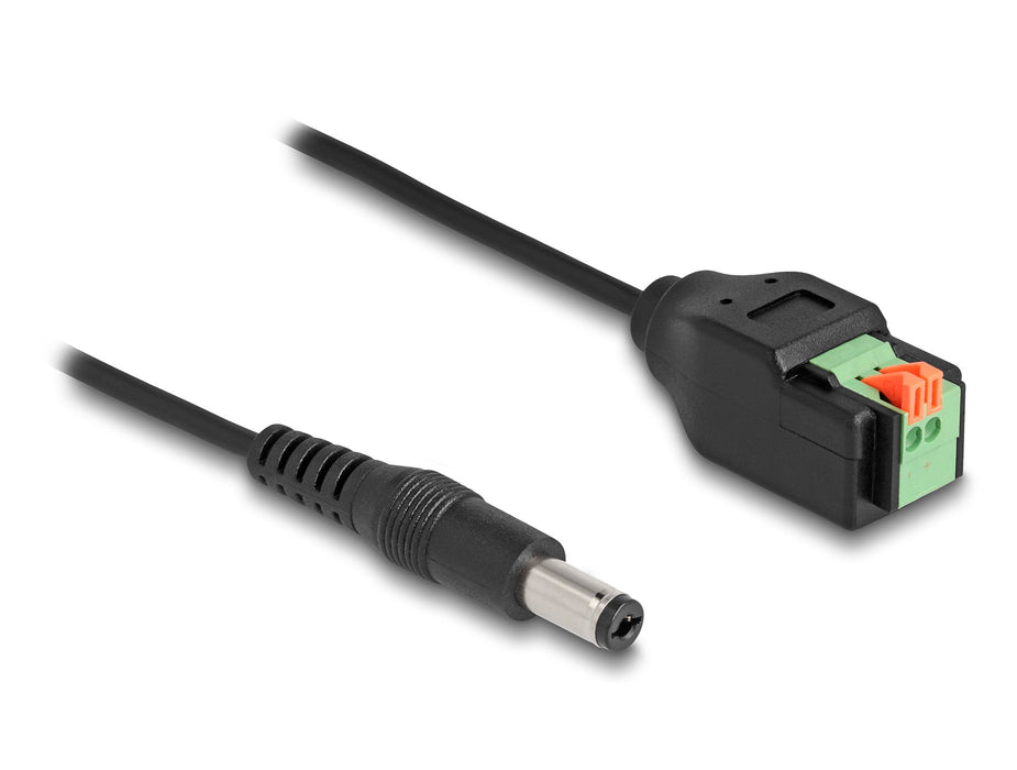 EAN 4043619662531 - DeLOCK 66253 cable de transmisión Negro, Verde 0,15 m 5.5 x 2.1 mm Regleta de bornes de 2 pines imagen 1
