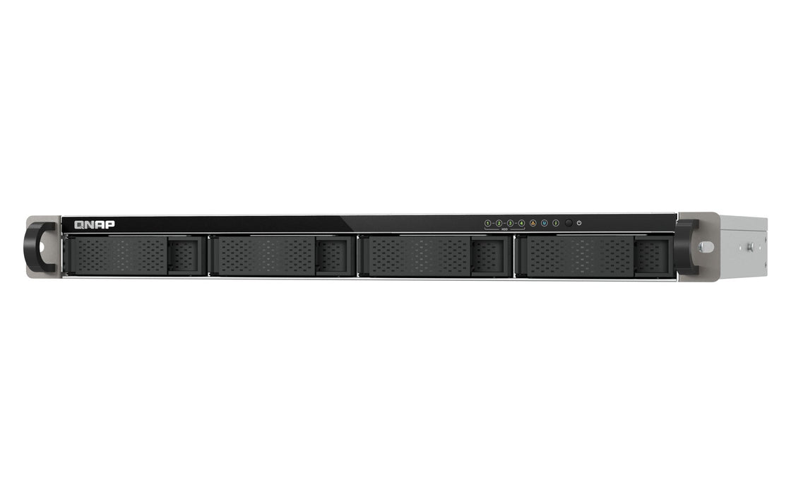 EAN 4711103091708 - QNAP TS-432XeU NAS Bastidor (1U) 4 GB DDR4 0 TB QNAP QTS Negro, Gris imagen 1