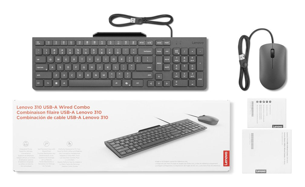 EAN 0195892110774 - Lenovo GX31R09794 teclado Ratón incluido Hogar / Oficina USB Español Gris imagen 7