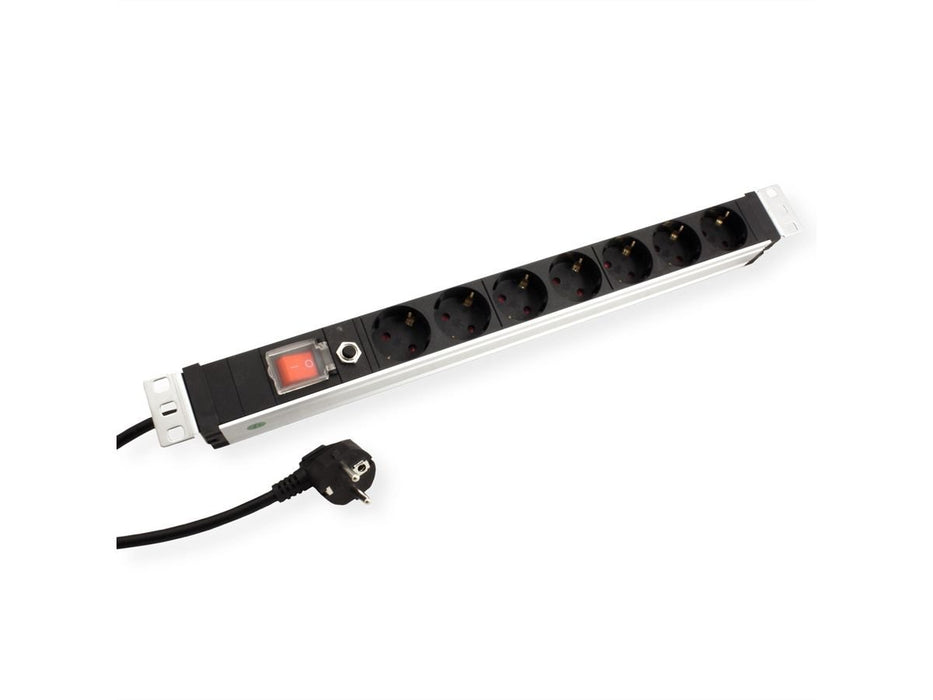EAN 7630049628984 - VALUE 19.99.1637 unidad de distribución de energía (PDU) 7 salidas AC 1U Aluminio, Negro imagen 5
