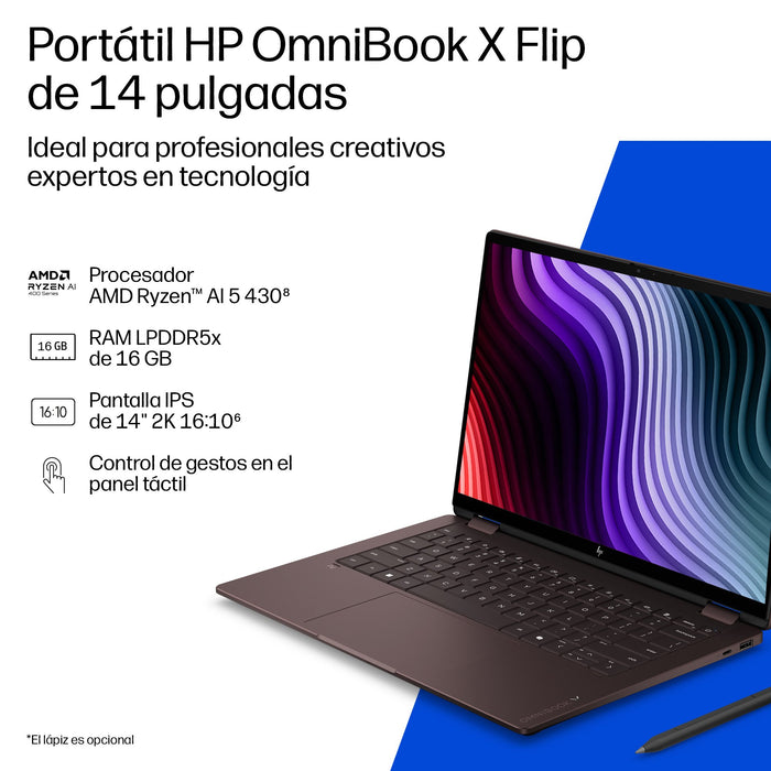 EAN 821844742655 - HP OmniBook X Flip 2-in-1 Laptop Next Gen AI 14-kc0005nsx Copilot+ PC AMD Ryzen AI 9 445 35,6 cm (14") Pan imagen 4