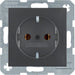 EAN 4011334234159 - Hager 41431606 placa de pared y cubierta de interruptor Antracita imagen 1