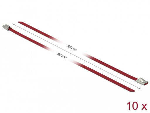 EAN 4043619187805 - DeLOCK 18780 presilla Acero Rojo 10 pieza(s) imagen 2