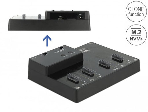 EAN 4043619641246 - DeLOCK 64124 base de conexión para disco duro USB 3.2 Gen 2 (3.1 Gen 2) Type-C Negro imagen 2