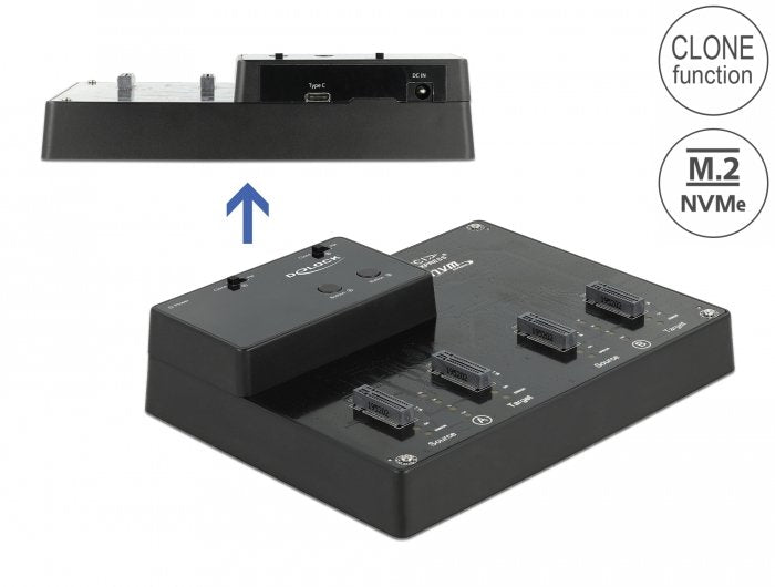 EAN 4043619641246 - DeLOCK 64124 base de conexión para disco duro USB 3.2 Gen 2 (3.1 Gen 2) Type-C Negro imagen 2