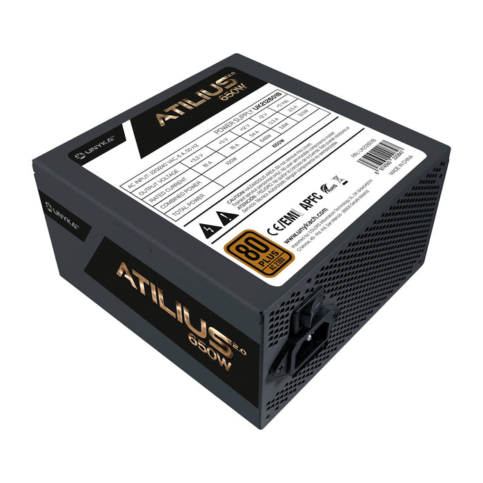 EAN 6974560220847 - UNYKAch ATX Atilius 2.0 Black 650W 80+ Bronze unidad de fuente de alimentación 20+4 pin ATX Negro imagen 2
