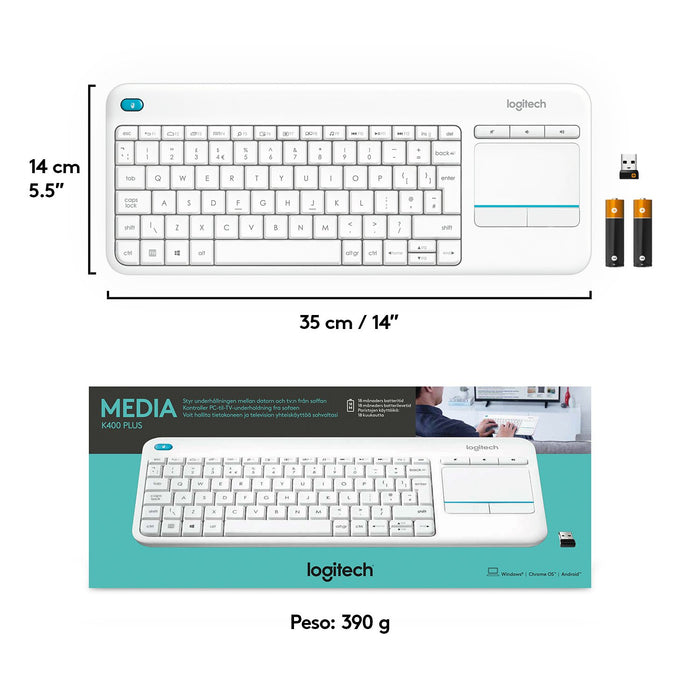 EAN 5099206059368 - Logitech 920-007138 teclado Universal RF inalámbrico QWERTY Español Blanco imagen 12