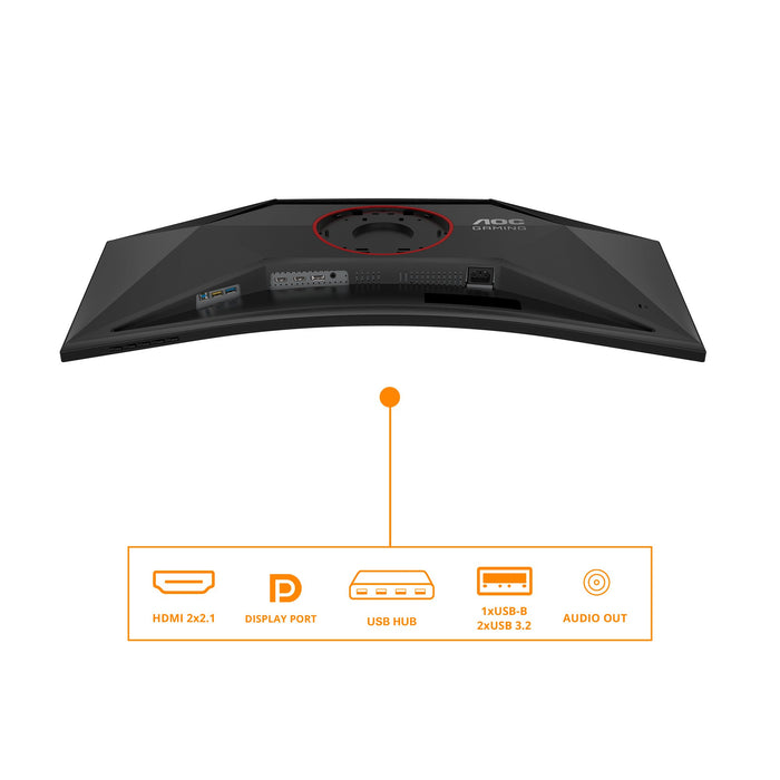 EAN 4038986612692 - AOC G4 CU34G4Z pantalla para PC 86,4 cm (34") 3440 x 1440 Pixeles Wide Quad HD LED Negro, Rojo imagen 4