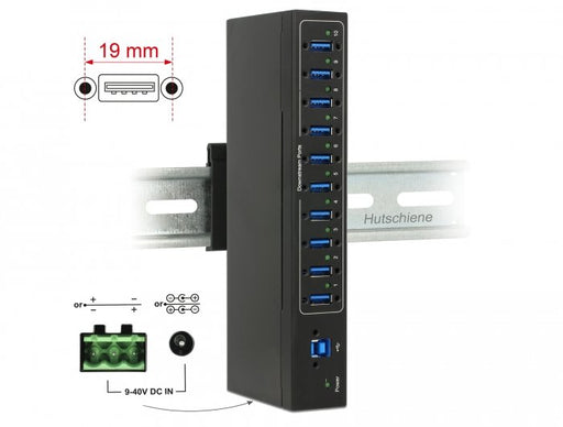 EAN 4043619639199 - DeLOCK 63919 hub de interfaz USB 3.2 Gen 1 (3.1 Gen 1) Micro-B 5000 Mbit/s Negro imagen 2