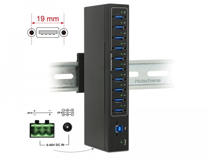 EAN 4043619639199 - DeLOCK 63919 hub de interfaz USB 3.2 Gen 1 (3.1 Gen 1) Micro-B 5000 Mbit/s Negro imagen 2