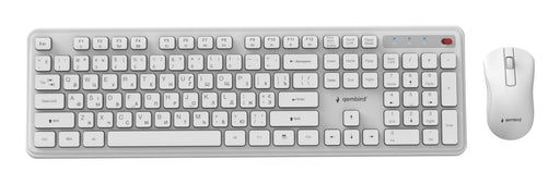 EAN 8716309137034 - Gembird KBS-WPS-01-W-CYRL teclado Ratón incluido Oficina RF inalámbrico QWERTY Internacional de EE.UU., U imagen 1