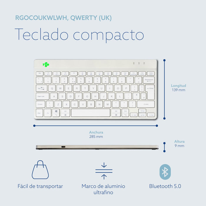 EAN 8719274492108 - R-Go Tools RGOCOUKWLWH teclado Oficina Inglés del Reino Unido imagen 15