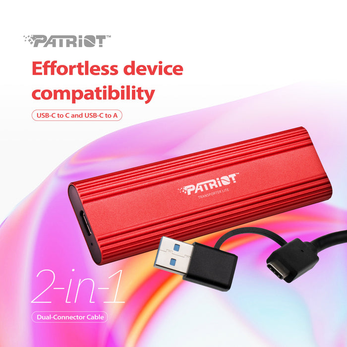 EAN 4711378428018 - Patriot Memory Transporter Lite 2 TB USB Tipo C 3.2 Gen 2 (3.1 Gen 2) Rojo imagen 8