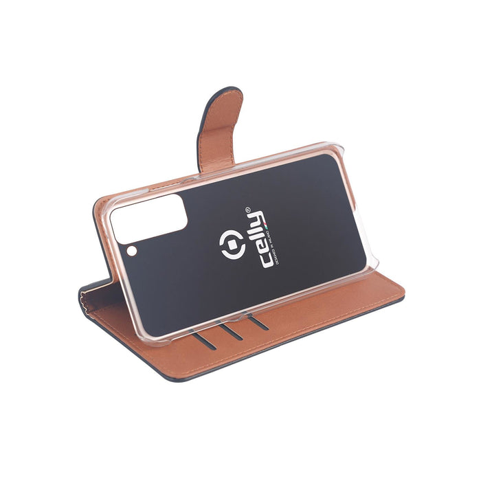 EAN 8021735763840 - Celly Wally funda para teléfono móvil 15,8 cm (6.2") Folio Negro, Marrón imagen 2