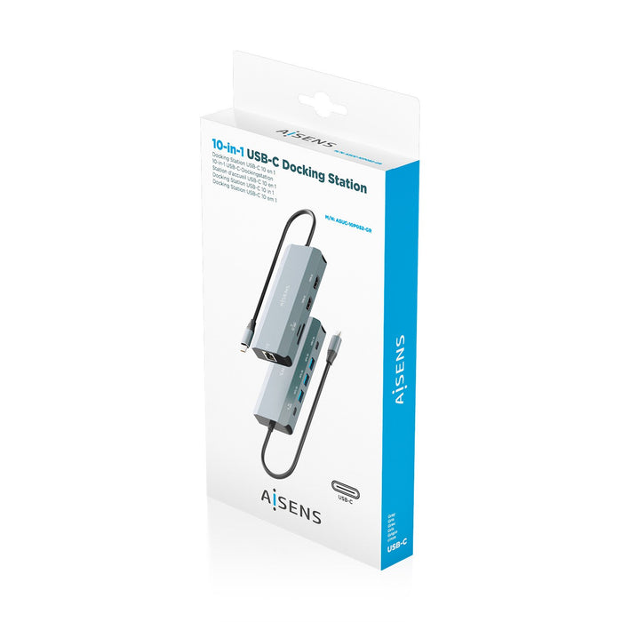 EAN 8435739905418 - AISENS ASUC-10P052-GR base para portátil y replicador de puertos Alámbrico USB 3.2 Gen 1 (3.1 Gen 1) Type imagen 7