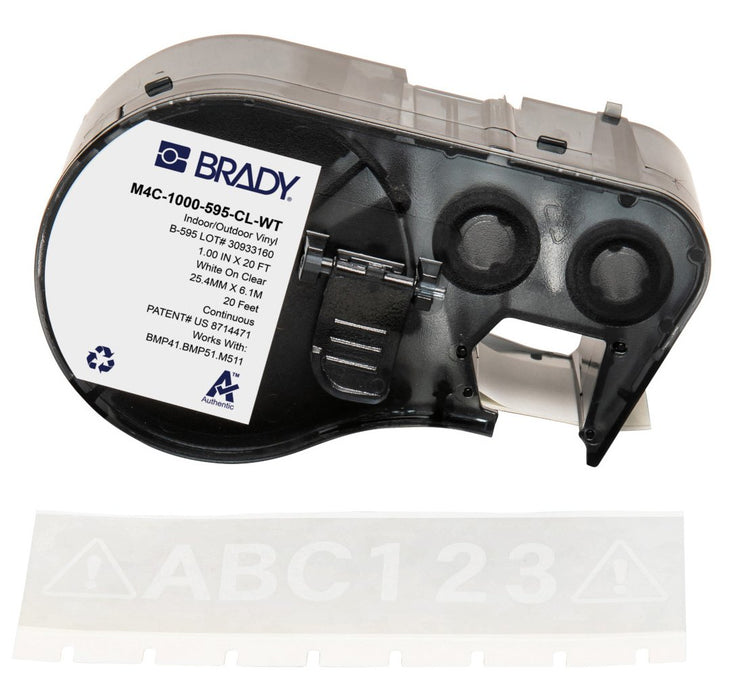 EAN 888434592694 - Brady M4C-1000-595-CL-WT etiqueta de impresora Translúcido, Blanco Etiqueta para impresora autoadhesiva imagen 1