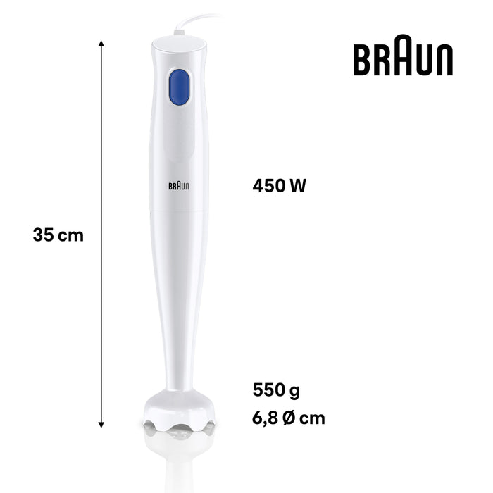 EAN 8021098002310 - Braun MultiQuick 1 MQ 10.001P WH 0,6 L Batidora de inmersión 450 W Azul, Blanco imagen 5