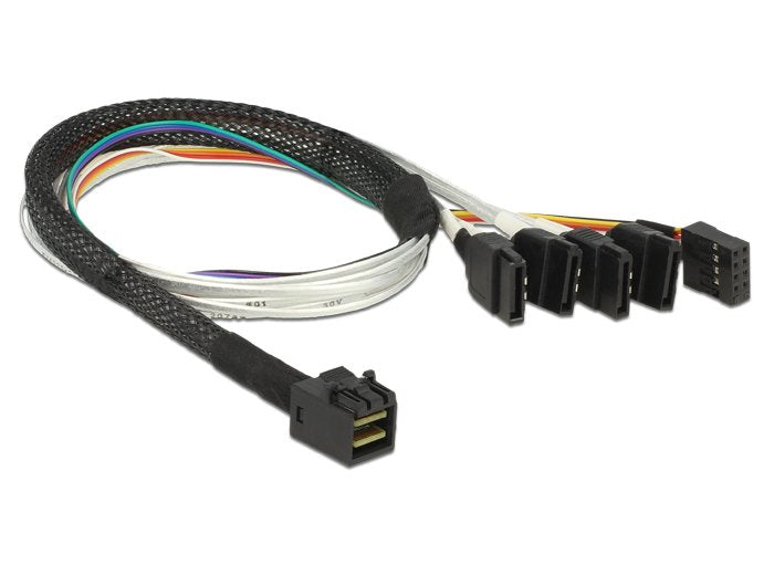 EAN 4043619833153 - DeLOCK 0.5m, SFF-8643/4 x SATA 7p 0,5 m Multicolor imagen 2