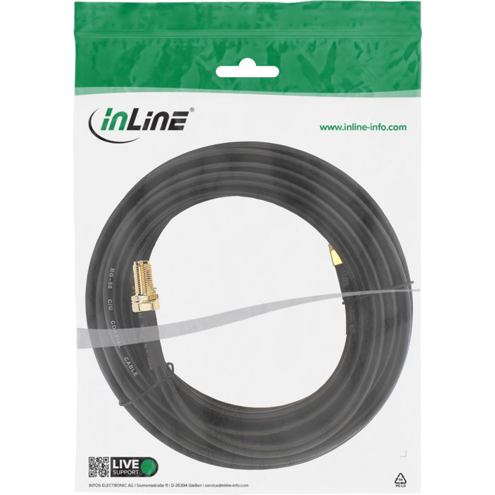 EAN 4043718050192 - InLine 40865 cable coaxial 5 m Negro imagen 2