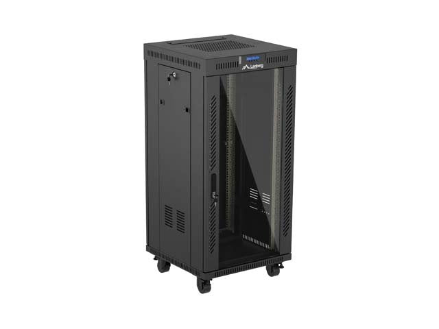 EAN 5901969447873 - Lanberg FF01-6624-12BL armario rack 24U Rack o bastidor independiente Negro imagen 3