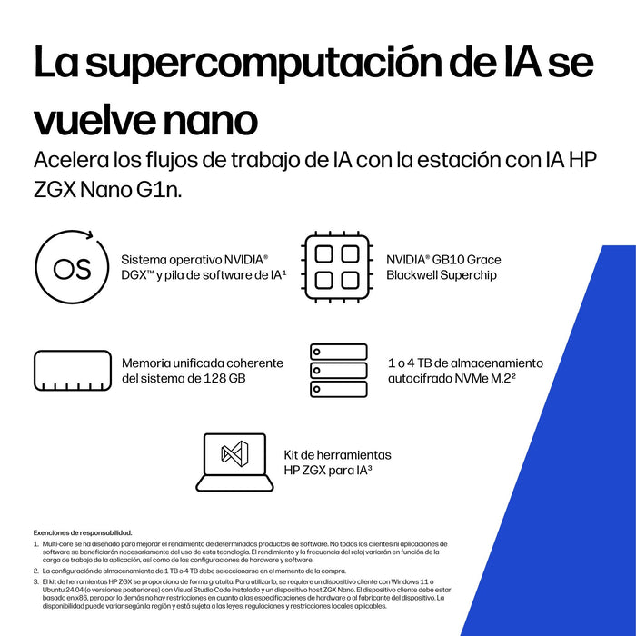 EAN 0199896739931 - HP ZGX Nano G1n AI 128 GB LPDDR5x-SDRAM Linux Mini PC AI Workstation, AI PC imagen 3