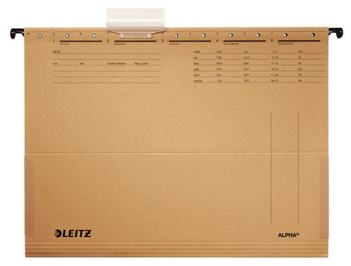 EAN 4002432406753 - Leitz ALPHA archivador colgante Cartón, Metal A4 Marrón imagen 1
