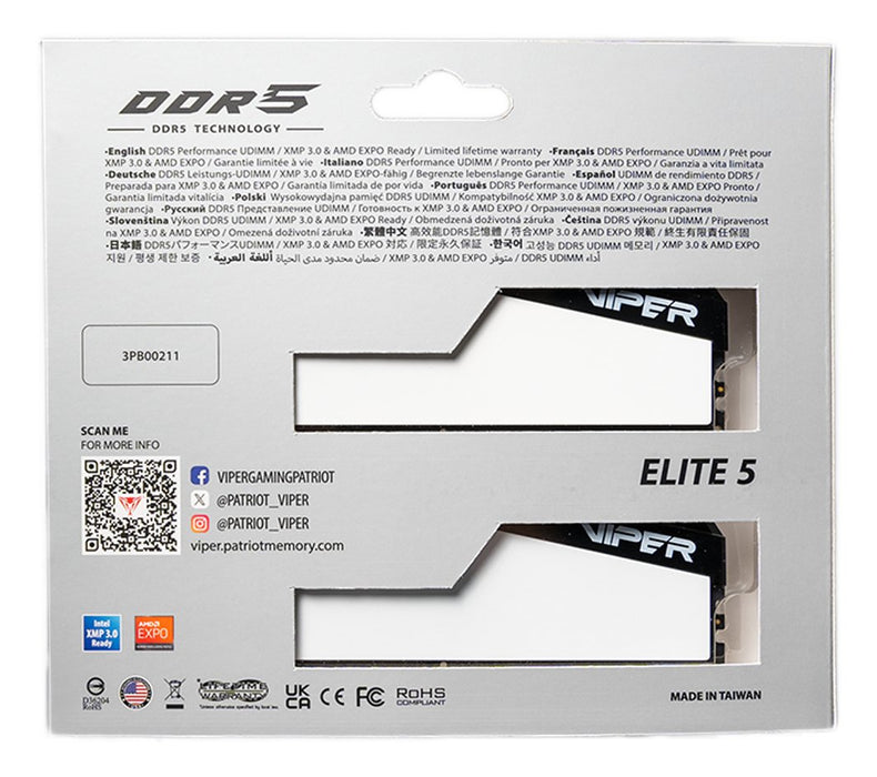 EAN 4711378421606 - Patriot Memory Viper Elite 5 VEB532G6030KW módulo de memoria 32 GB 2 x 16 GB DDR5 6000 MT/s 288-pin DIMM imagen 14