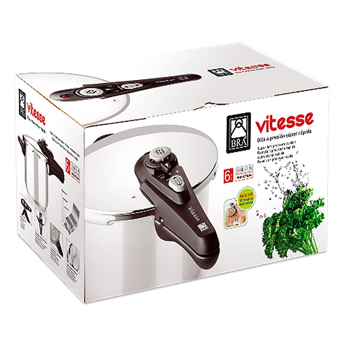 EAN 8411796081807 - BRA A185104 olla a presión 9 L Plata imagen 4