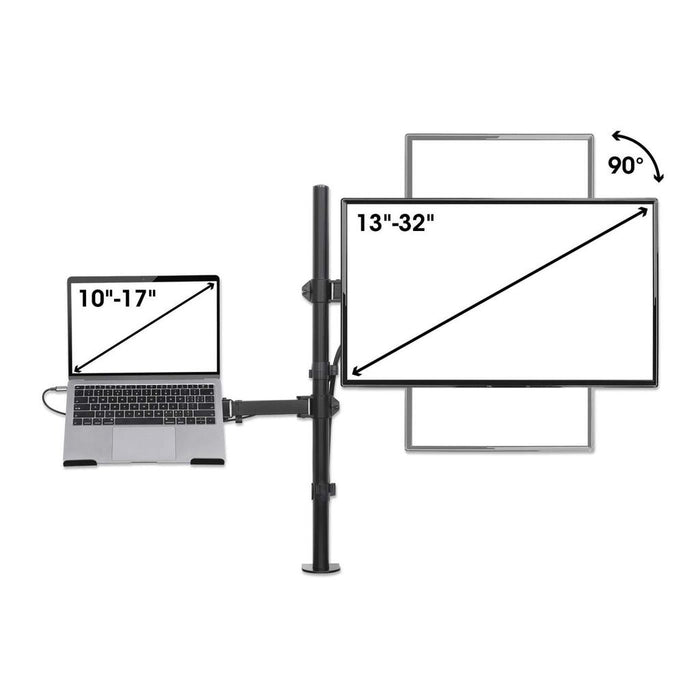 EAN 0766623462136 - Manhattan 462136 soporte para monitor 81,3 cm (32") Negro imagen 6