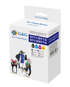 EAN 6941784789931 - G&G NP-R2-0711-4 cartucho de tinta 4 pieza(s) Compatible Negro, Cian, Magenta, Amarillo imagen 3