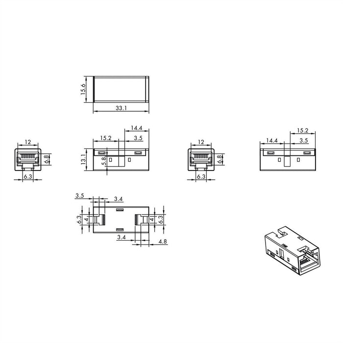 EAN 7630049633483 - ROLINE 21.17.3097 conector RJ-45 Plata imagen 4