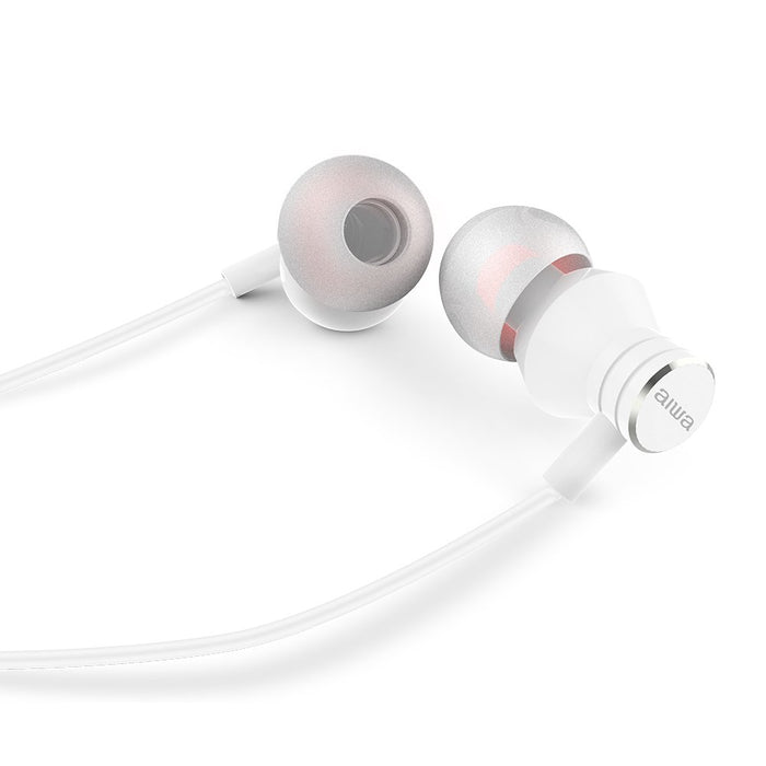 EAN 8435256897630 - Aiwa ESTM-50WT auricular y casco Auriculares Alámbrico Dentro de oído Llamadas/Música Blanco imagen 4