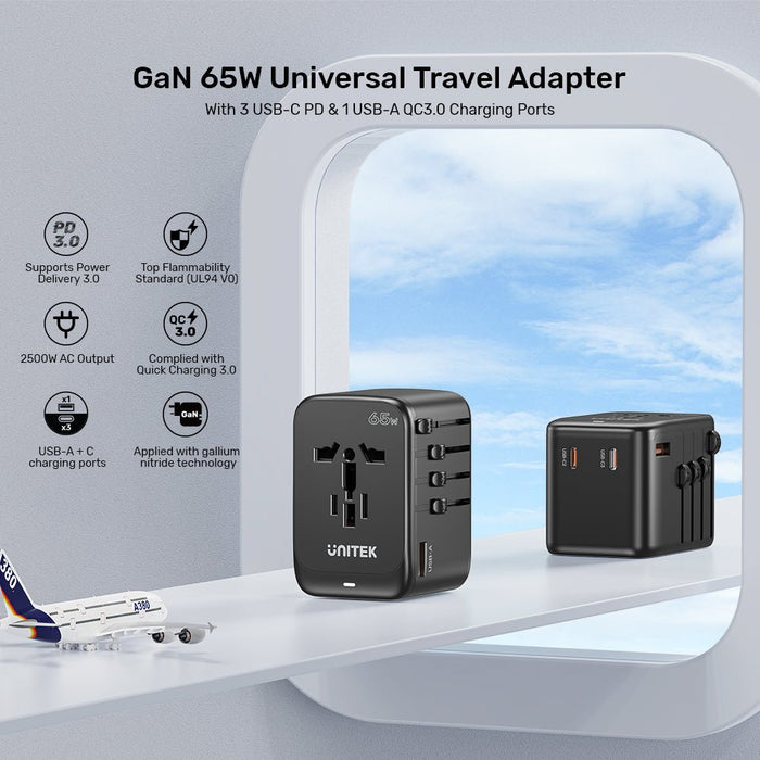 EAN 4894160052032 - UNITEK P1122ABK01 adaptador de enchufe eléctrico Universal Negro imagen 3