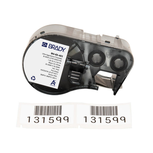 EAN 888434591994 - Brady M4-60-483 etiqueta de impresora Negro, Blanco Etiqueta para impresora autoadhesiva imagen 1