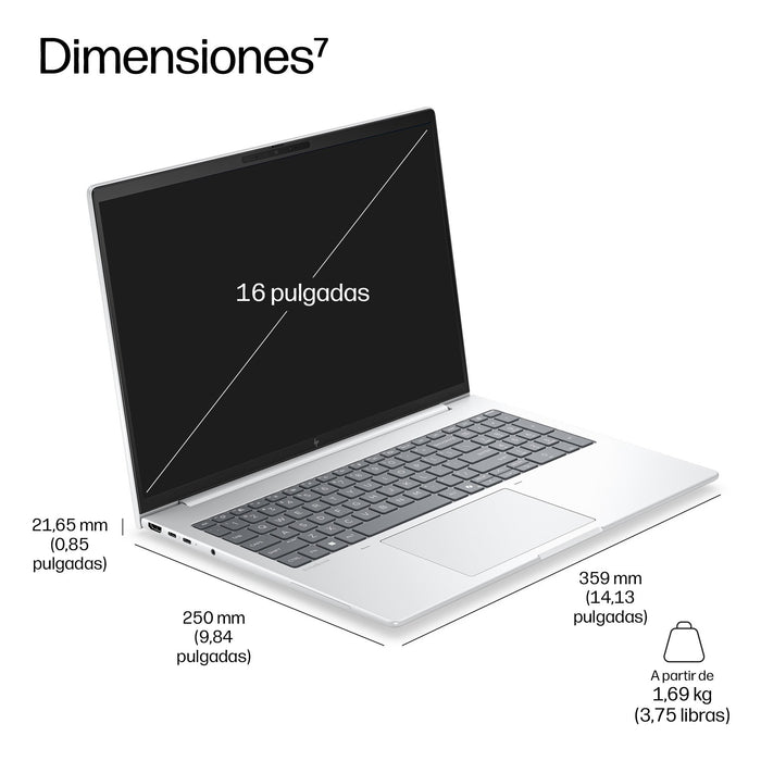 EAN 0826581033073 - HP EliteBook 8 G2i 16 inch Notebook Next Gen AI PC Wolf Pro Security Edition Intel Core Ultra 7 356H Port imagen 5