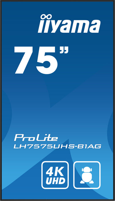 EAN 4948570123483 - iiyama LH7575UHS-B1AG pantalla de señalización Pantalla plana para señalización digital 190,5 cm (75") LC imagen 3