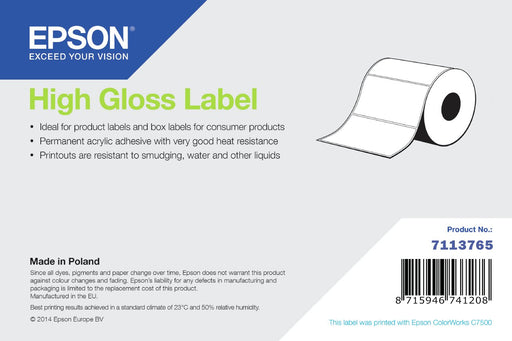 EAN 8715946741208 - Epson High Gloss Label Etiqueta para impresora autoadhesiva imagen 1