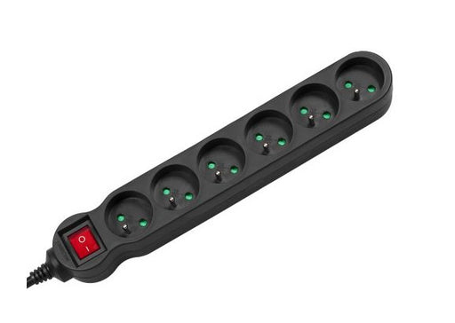 EAN 5902211110705 - Maclean MCE225 base múltiple 1,5 m 6 salidas AC Interior Negro imagen 2