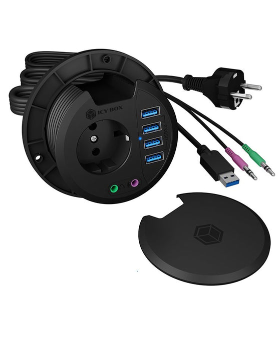 EAN 4250078169727 - ICY BOX IB-HUB1430 toma de corriente Negro imagen 6