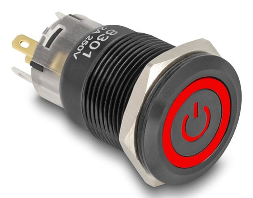 EAN 4043619220236 - DeLOCK 22023 interruptor eléctrico Interruptor pulsador Negro, Rojo imagen 1