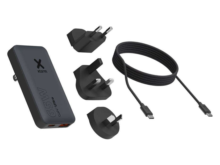 EAN 8720195102038 - Xtorm 65W GaN3 Ultra Fast Travel Charger + Cable + Essentials Bag - (EU/US/UK Plug) - XA031 imagen 10