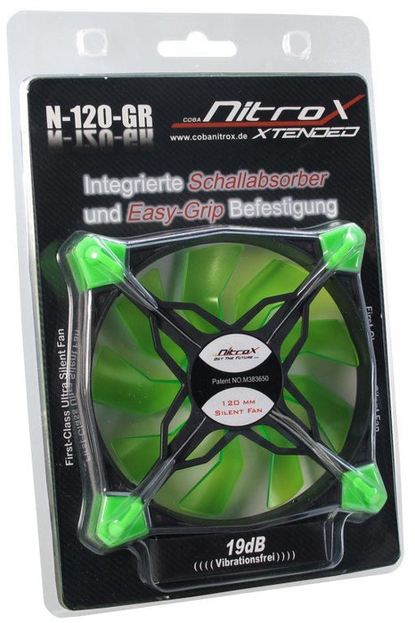 EAN 4260133129962 - Inter-Tech CobaNitrox N-120-GR Carcasa del ordenador Ventilador 12 cm Negro, Verde imagen 2