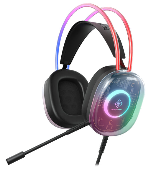 EAN 5706470154537 - Deltaco Gaming GAM-186 auricular y casco Auriculares Alámbrico Diadema Juego USB tipo A Negro, Transparen imagen 1