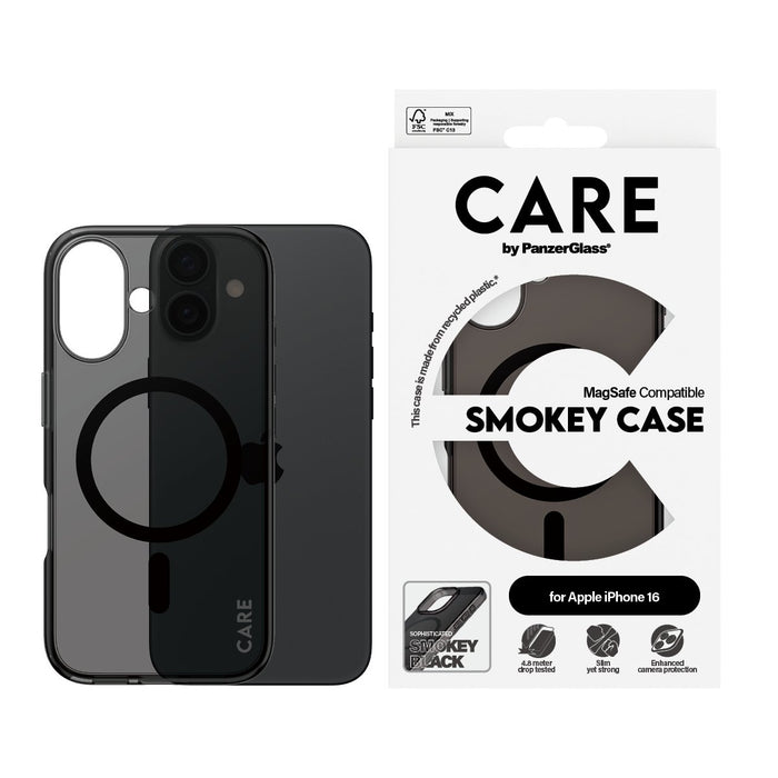 EAN 5715685004155 - PanzerGlass CARE™ by ® Urban Combat Case Smokey w. Black MagSafe iPhone 16 funda para teléfono móvil Negr imagen 2