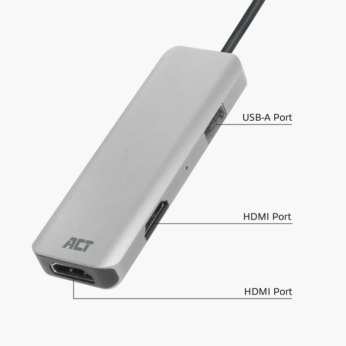 EAN 8716065550283 - ACT AC7013 base para portátil y replicador de puertos Alámbrico USB 3.2 Gen 1 (3.1 Gen 1) Type-C Negro, G imagen 3